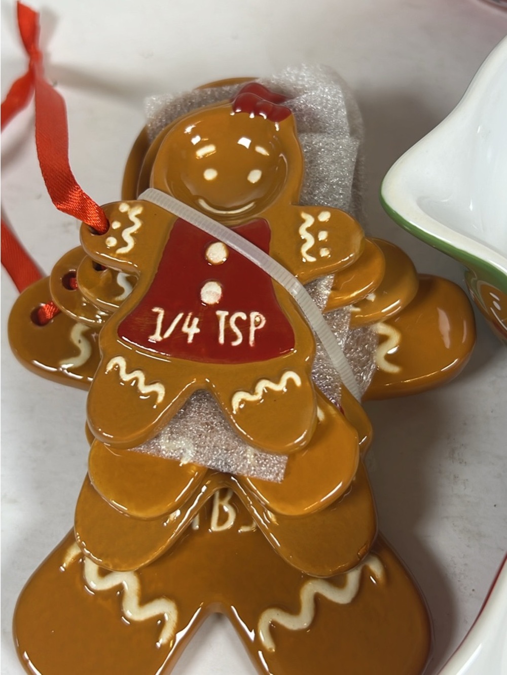 Holiday Time Red & Green Gingerbread Stackable Measuring Cups Set - Picture 13 of 14
